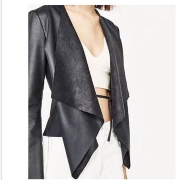 zara women's faux leather jacket